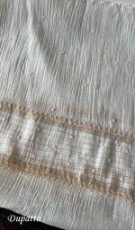 Load image into Gallery viewer, Junoon Women's Lakhnavi Handcrafted Mul Chanderi Unstitched Kurta And Dupatta Set - HONC0279819