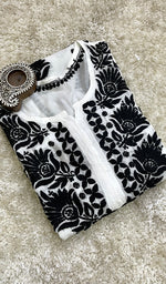 将图像加载到图库查看器中, Women's Lucknowi Handcrafted Muslin Chikankari Kurti - HONC0177454