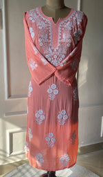 Load image into Gallery viewer, Women's Lucknowi Handcrafted Cotton Chikankari Kurti - HONC0301032