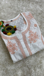 Load image into Gallery viewer, Gulshan Women's Lucknowi Handcrafted Cotton Chikankari Kurti - HONC0159604
