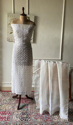 Load image into Gallery viewer, Women's Lakhnavi Handcrafted Mul Chanderi Unstitched Kurta And Dupatta Set - HONC0359790