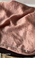 将图像加载到图库查看器中, Khushboo Women's Lakhnavi Handcrafted Pure Organza Chikankari Unstitched Kurta And Dupatta Set- HONC0