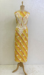 Load image into Gallery viewer, Women's Lucknowi Handcrafted Printed Kota Cotton Chikankari Unstitched Kurti Fabric -HONC0157622