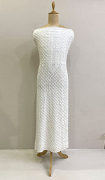 Load image into Gallery viewer, Lucknowi Handcrafted Viscose Georgette Chikankari Unstitched Men's Kurta Fabric - HONC0144767