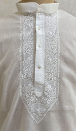 Load image into Gallery viewer, Men's Lucknowi Handcrafted Cotton Chikankari Kurta - NC069907