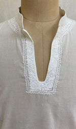 Load image into Gallery viewer, Men's Lucknowi Handcrafted Cotton Chikankari Kurta - NC069910