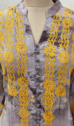 Load image into Gallery viewer, Women's Lakhnavi Handcrafted Rayon Chikankari Kurti - NC070069