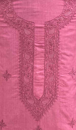 Load image into Gallery viewer, Lucknowi Handcrafted Munga Silk Chikankari Unstitched Men's Kurta Fabric - HONC018442