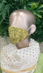 Load image into Gallery viewer, Lucknowi Handcrafted Chikankari Mask (Pack Of 3) - NC0M772