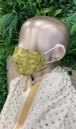 Load image into Gallery viewer, Lucknowi Handcrafted Chikankari Mask - NC0M406
