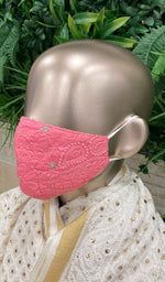 Load image into Gallery viewer, Lucknowi Handcrafted Chikankari Mask - NC0M504