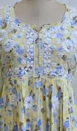 Load image into Gallery viewer, Women's Lakhnavi Handcrafted Printed Cotton Chikankari Dress - HONC034195