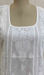 将图像加载到图库查看器中, Women's Lucknowi Handcrafted Cotton Chikankari Top - HONC030218