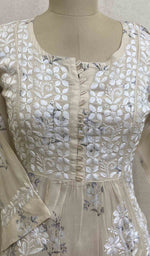 Load image into Gallery viewer, Women's Lucknowi Handcrafted Modal Cotton Chikankari Dress - HONC034033