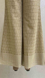 Load image into Gallery viewer, Women's Lucknowi Faux-Georgette Hakoba Palazzo - HONC032324