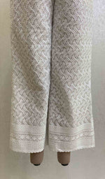 Load image into Gallery viewer, Women's Lucknowi Faux-Georgette Hakoba Palazzo - HONC032329