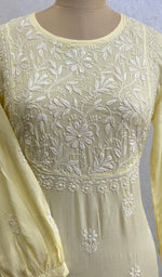 Load image into Gallery viewer, Women's Lakhnavi Handcrafted Cotton Chikankari Top - HONC050865