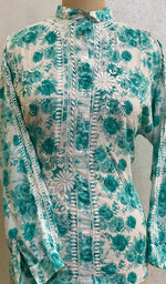 Load image into Gallery viewer, Women's Lakhnavi Handcrafted Fox-Georgette Chikankari Top - HONC056099
