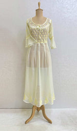 Load image into Gallery viewer, Georgette Chikankari Anarkali Dress