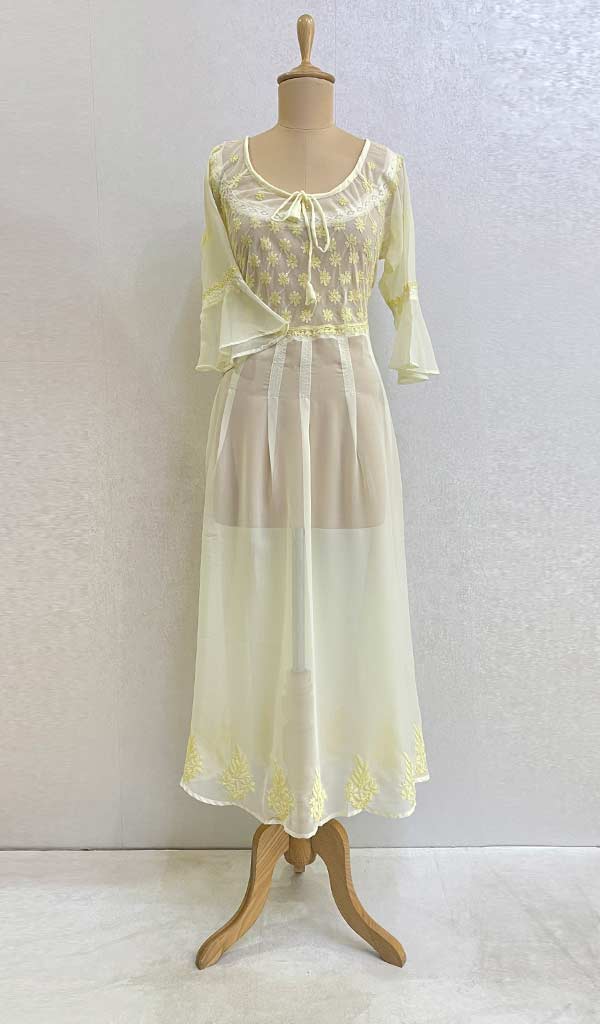 Georgette Chikankari Anarkali Dress
