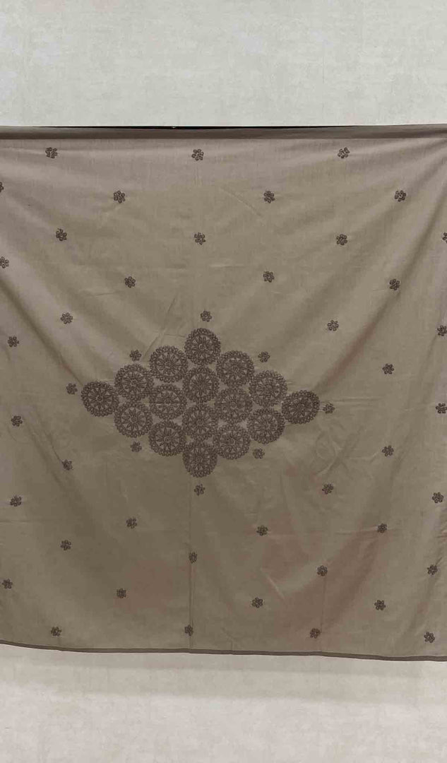 Lakhnavi Handcrafted Cotton Chikankari Table Cover - HONC041277