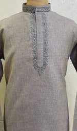 Load image into Gallery viewer, Men's Lucknowi Handcrafted Cotton Chikankari Kurta - HONC082755