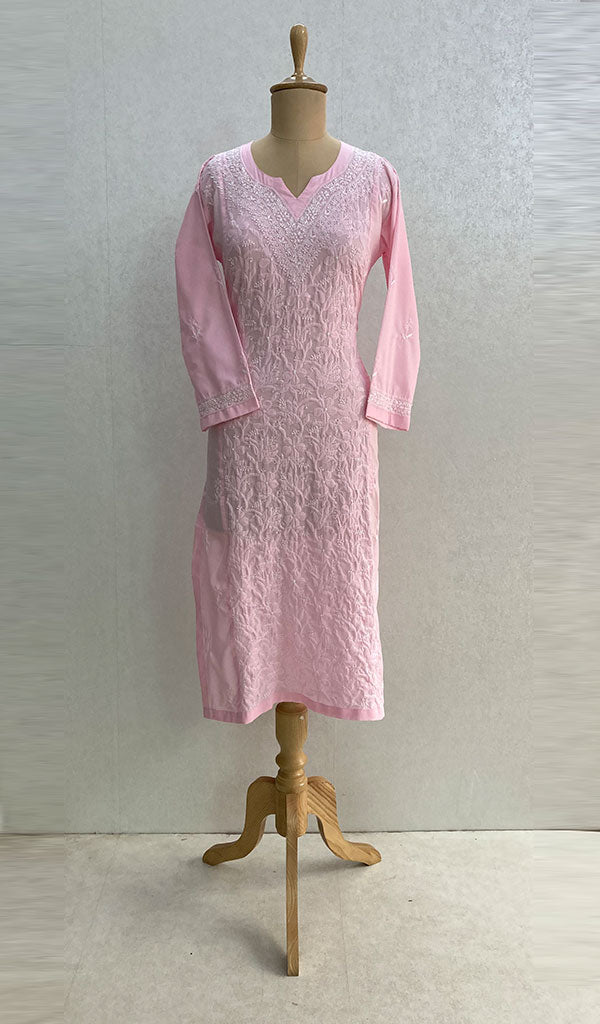 Women's Lucknowi Handcrafted Cotton Chikankari Kurti - HONC098102