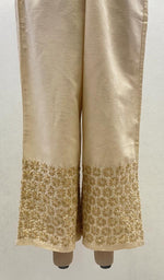 Load image into Gallery viewer, Women's Lakhnavi Handcrafted Cotton Chikankari Palazzo - HONC070164