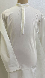 Load image into Gallery viewer, Men's Lucknowi Handcrafted Cotton Chikankari Kurta - HONC096279