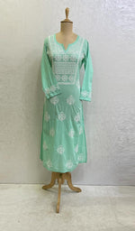 将图像加载到图库查看器中, Hoorain Women's Lucknowi Handcrafted Cotton Chikankari Kurti - HONC0118765