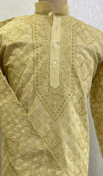 Load image into Gallery viewer, Men's Lucknowi Handcrafted Cotton Chikankari Kurta - HONC0123600