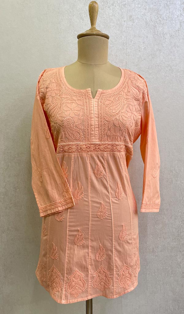 Women's Lakhnavi Handcrafted Cotton Chikankari Top - HONC0111339