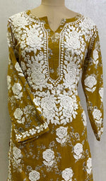 Load image into Gallery viewer, Women's Lucknowi Printed Handcrafted Cotton Chikankari Kurti - HONC0130559