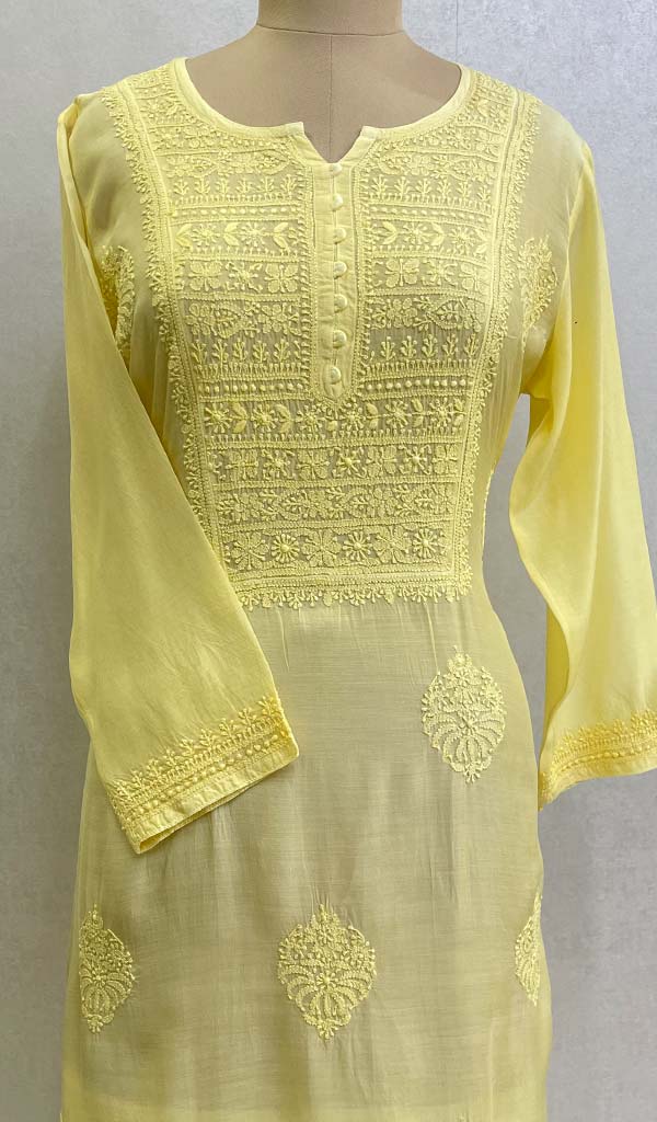 Lucknowi Handcrafted Muslin Chikankari Kurti - HONC0127520