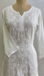 将图像加载到图库查看器中, Zoya Women's Lucknowi Handcrafted Muslin Chikankari Kurti - HONC0207582