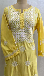 Load image into Gallery viewer, Tayeba Women's Lucknowi Handcrafted Mul Cotton Chikankari Kurti - HONC0133759
