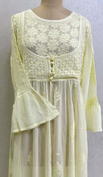 Load image into Gallery viewer, Women's Lakhnavi Handcrafted Viscose Georgette Chikankari Gown - HONC0986820