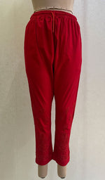 Load image into Gallery viewer, Women's Lucknowi Handcrafted Linen Cotton Chikankari Pant - HONC0134356