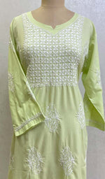 Load image into Gallery viewer, Sufiyani Women's Lucknowi Handcrafted Cotton Chikankari Kurti - HONC0135336