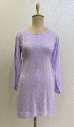 Load image into Gallery viewer, Women's Lucknowi Handcrafted Viscose Georgette Chikankari Top - HONC0133200