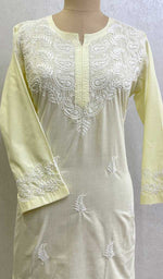 Load image into Gallery viewer, Women's Lucknowi Handcrafted Mul Cotton Chikankari Kurti - HONC0107669