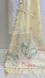 Load image into Gallery viewer, Women's Lakhnavi Handcrafted Kota Chanderi Chikankari Dupatta - Honc0108732