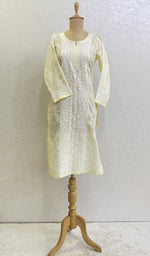 Load image into Gallery viewer, Jubina Women's Lucknowi Handcrafted Cotton Chikankari Kurti - HONC0164335