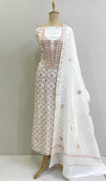 Load image into Gallery viewer, Women's Lakhnavi Handcrafted Mul Chanderi Kurta And Dupatta Set - HONC0170067