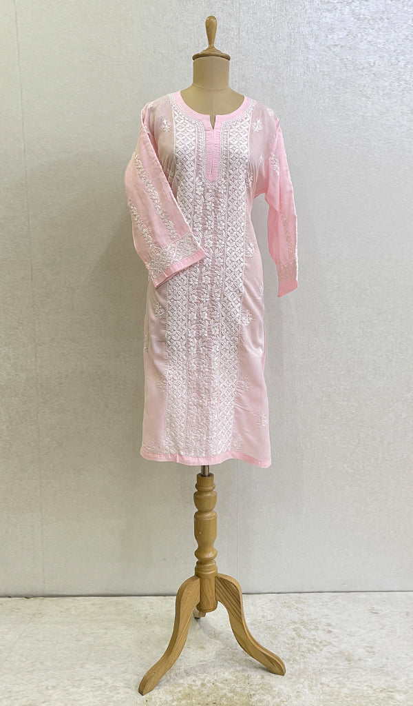 Jubina Women's Lucknowi Handcrafted Cotton Chikankari Kurti - HONC0164291