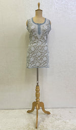 Load image into Gallery viewer, Women's Lucknowi Handcrafted Faux-Georgette Chikankari Top - HONC0140445