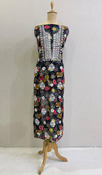 Load image into Gallery viewer, Women's Lakhnavi Handcrafted Cotton Chikankari Unstitched Kurti Fabric - HONC0180630