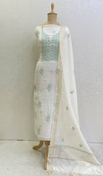 Load image into Gallery viewer, Women's Lakhnavi Handcrafted Mul Chanderi Kurta And Dupatta Set- HONC0139181