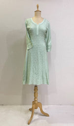 将图像加载到图库查看器中, Pari Women's Lucknowi Handcrafted Muslin Chikankari Kurti - HONC0204801