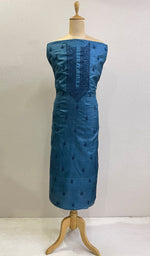 Load image into Gallery viewer, Lucknowi Handcrafted Chanderi Silk Chikankari Unstitched Men's Kurta Fabric - HONC0186273